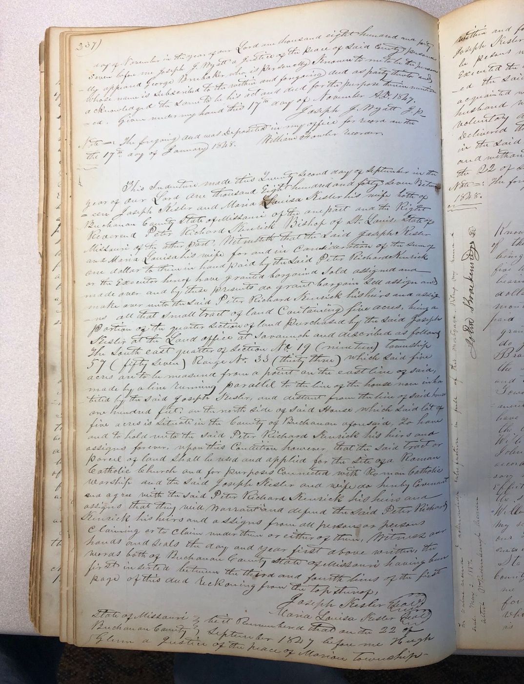 An open handwritten ledger book